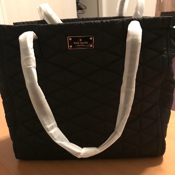 kate spade Handbags - Kate spade quilted. Black tote. Brand new w/tags